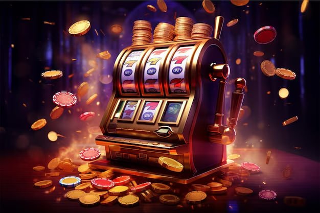 Màn hình quay slot online baccarat với vòng free spin và jackpot đang chạy